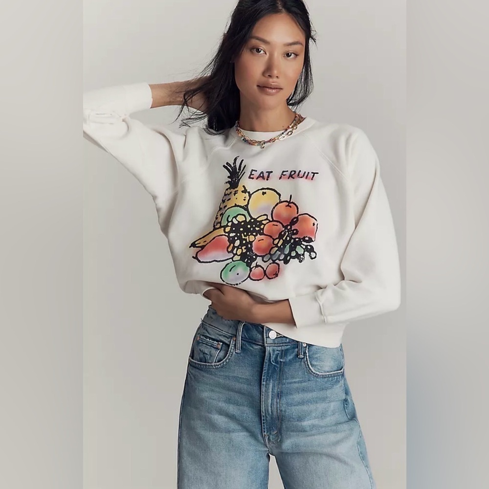MOTHER White Cotton Sweatshirt | The Concert crew L
